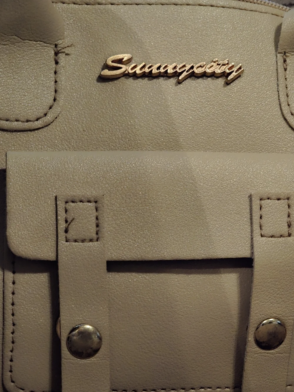 Cream Crossbody Satchel - Women's Handbag